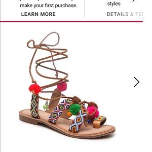 Chinese laundry posh lace up gladiator sandals